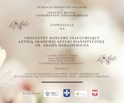 Zaproszenie na Koncert inauguracyjny